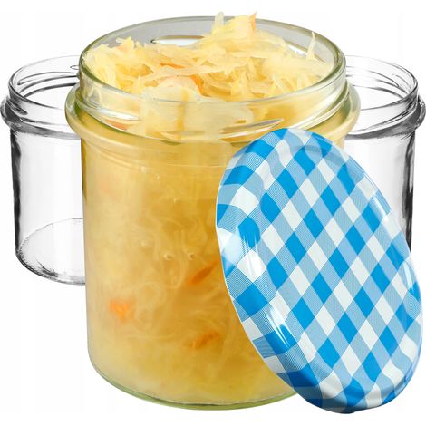 KADAX Marmeladengläser 350ml, fi82 mm, Einmachgläser mit Schraubdeckel, Honiggläser, Einweckgläser, (1/5)