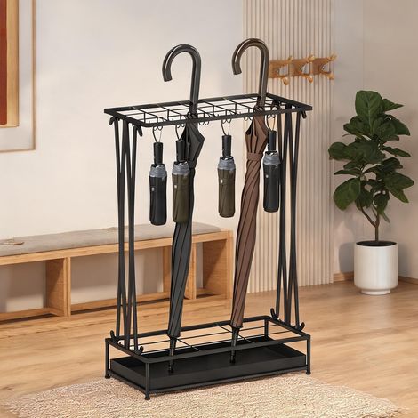 Console noir en acier 50 x 24 x 68 cm (1/5)