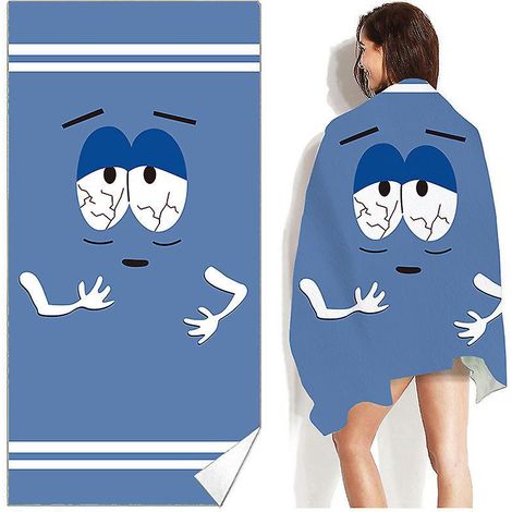 serviette De Plage Rversible En Microfibre 160x80cm (grands Yeux Bleus), Serviette De Plage Schage Rapide, Serviette De Voyage Lgre Et Portable (1/5)
