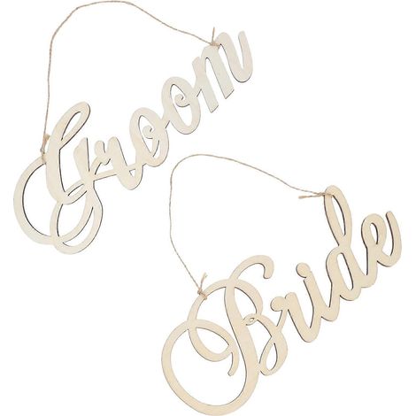 Lettres décoratives suspendues en bois beige, 30 x 11,5 cm, lot de 2, pour la décoration de chambre. (1/5)