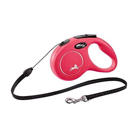 Correa para perro flexible New ClassicCord S 5mt rojo