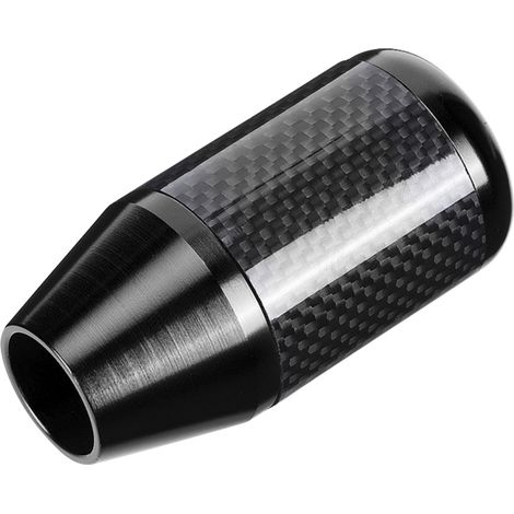Kit de personnalisation pommeau levier vitesse auto tous véhicules en carbone noir 1 pommeau + 3 adaptateurs 8/10/12 mm (1/5)