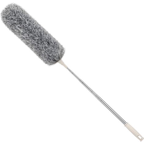 Plumeau en microfibre pour le nettoyage, rallonge jusqu'à 254 cm (100 pouces), tête flexible, anti-rayures, idéal pour les plafonds, les ventilateurs de plafond, les toitures, les meubles et pour enle (1/5)