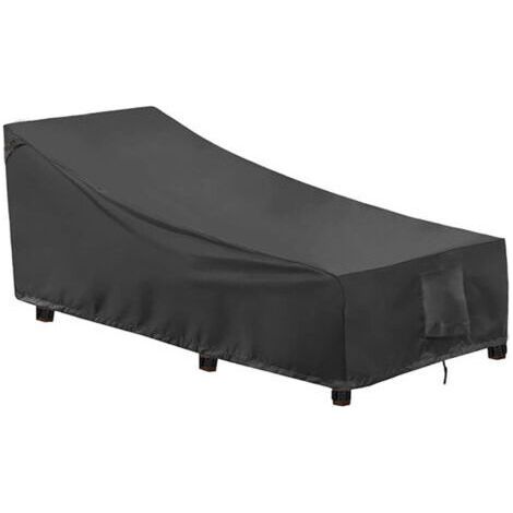 2-teilige Schutzhülle für Gartenliegen, 400D Oxford-Gewebe, winddicht, UV-beständig, Schutzhülle für Sonnenliegen mit Belüftungsgittern, Schutzhülle für Terrassenliegen (208 x 76 x 79/41 cm)