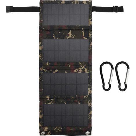 Panneau Solaire Pliable 20W 5V Monocristallin USB Portable pour Camping Randonnée (1/5)