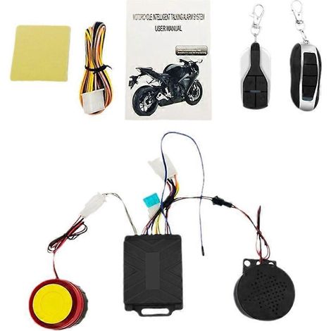 Système d'alarme moto 125db antivol, avertisseur de sécurité motocyclette, alerte anti-effraction avec capteur, protection fiable pour véhicule. (1/4)