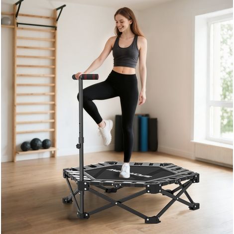 Klappbares Fitness-Trampolin mit verstellbarem T-Griff, 120 kg, schwarz HAVRYA (1/3)