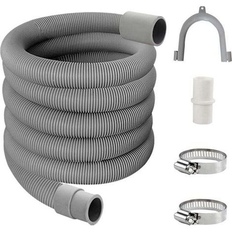 Tuyau d'évacuation, rallonge pour machine à laver, tuyau d'évacuation universel, tuyau d'évacuation d'eau, tuyau pour machine à laver (3 m) (1/4)