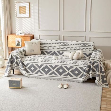Housse de Canapé pour Canapé 3 Places,Housse De Canapé en Chenille Double Face,Chiens et Chats Animaux Antisalissure Antidérapante Friendly Fitted Couch Housse 180x260cm (1/5)
