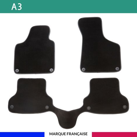 Tapis de voiture - Sur Mesure pour A3 (2003 - 2012) - 3 pièces - Tapis de sol antidérapant pour automobile (1/4)