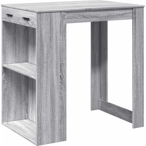 Maison Exclusive - Mesa alta de bar madera ingeniería gris Sonoma