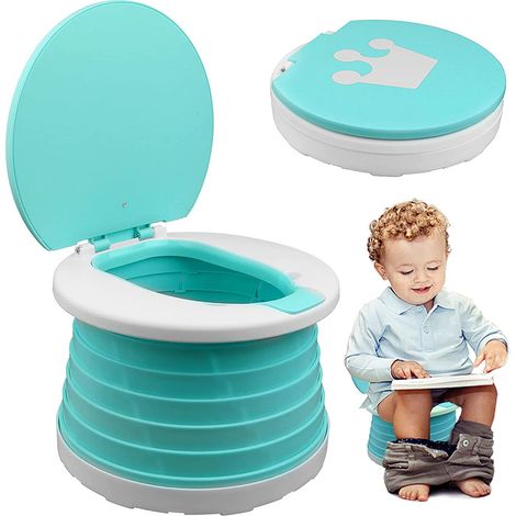 Siège de toilette pliable pour enfants, portable et pliable, pour garçons et filles, avec pot d'apprentissage de la propreté pour tout-petits (1/5)