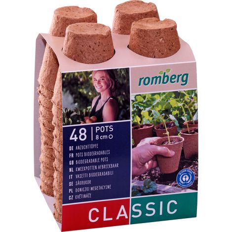 Romberg 48 Anzuchttöpfe 8cm rund (1/2)
