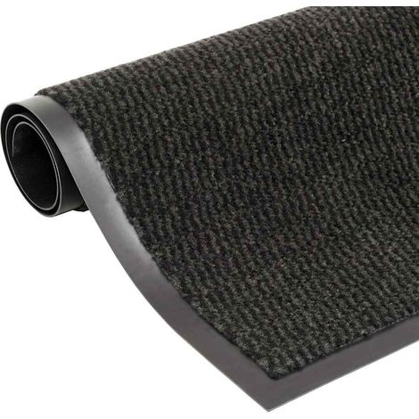 Paillasson rectangulaire 90 x 150 cm Noir (1/4)