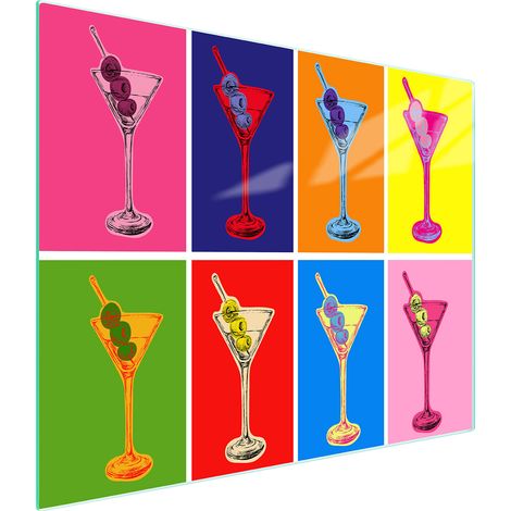 PLANCHE À DÉCOUPER EN VERRE 52x30 COULEUR (1/5)