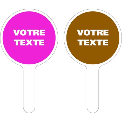 PANNEAU À MAIN PERSONNALISÉ. Marron .  - Marron