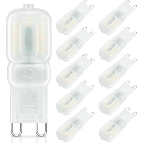G9 Dimmbare LED-Lampen 3W Ersatz für 25W Halogenlampe, 220V Wechselstrom, 360° Abstrahlwinkel, 10er-Packung,  Tageslichtweiß 6000 K