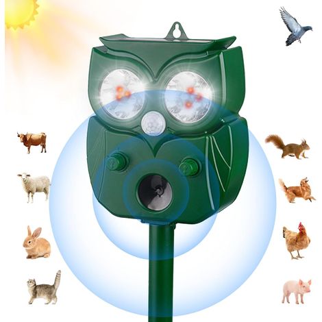 Chasse Nuisibles Repulsif Rongeurs et Nuisibles Flash 14 LED, Ultrasons, Detecteur de Mouvements
