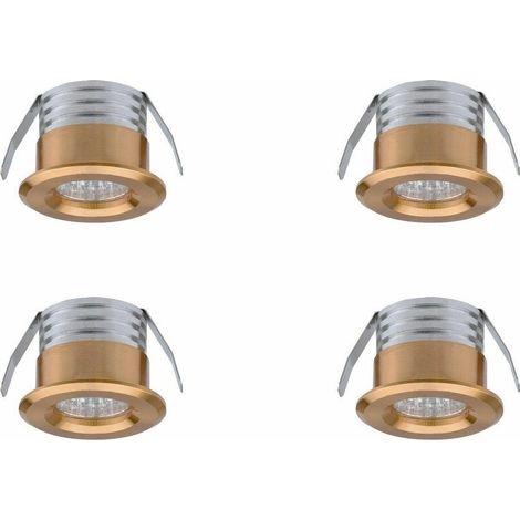 Lot de 4 spots LED encastrables CHOYCLIT, 3 W blanc chaud, mini projecteurs orientables pour plafond et mur, éclairage d’accentuation (1/3)