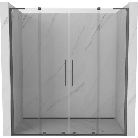Mexen Velar L Duo porta doccia scorrevole 170 cm, trasparente, gun metal - 871-170-003-02-95 (1/5)