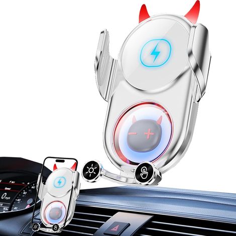 Support de Chargeur de Voiture sans Fil, Charge Rapide, Little Devil, Support de téléphone Portable, Sortie d'air, Support de Charge Rapide sans Fil (1/5)