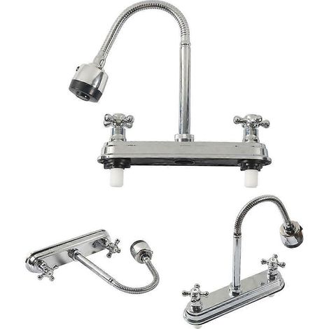 Robinet de cuisine facile à nettoyer et résistant à la corrosion, idéal pour les caravanes. (1/4)