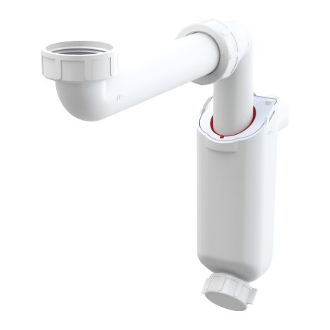 Sifone a mezzo corpo per lavabo da DN 32 con dado da 5/4". (1/2)