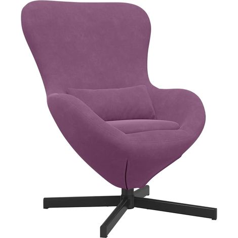Maison Exclusive - Fauteuil œuf Pourpre 63 x 73 x 90 cm Velours (1/5)