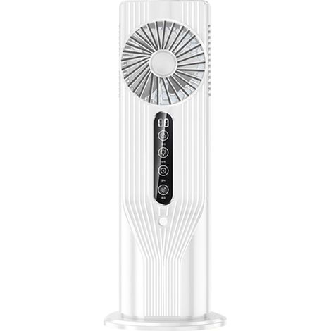 Ventilatore Umidificatore - Ventilatore da Tavolo Silenzioso con Serbatoio d'Acqua da 100 ml e Telecomando Ventilatore a Nebbia Portatile per Ufficio, Campeggio, Casa, Tenda, Auto (1/5)