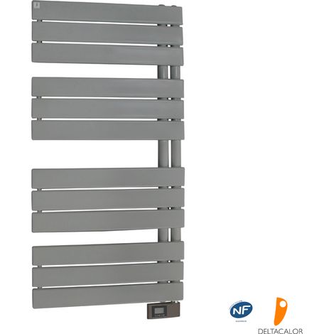 DELTACALOR Sèche-serviettes électrique à lames plates Asymetrique 500W RAL 7040 Gris