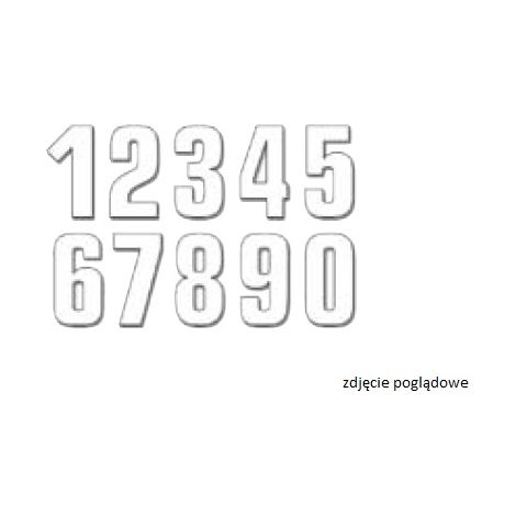 Numéros de départ autocollants blancs 16 x 7,5 cm, lot de 3 pour événements sportifs