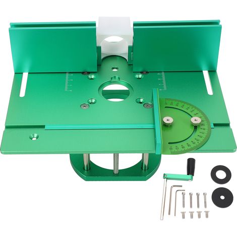 Système de plaque de toupie pour banc de travail du bois, hauteur réglable, levage manuel de Table, vert (1/5)