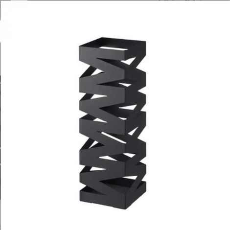 Porte parapluies en Métal, Carré , Support pour Parapluies, 48,5 x 15,5 x 15,5 cm, Noir (1/3)