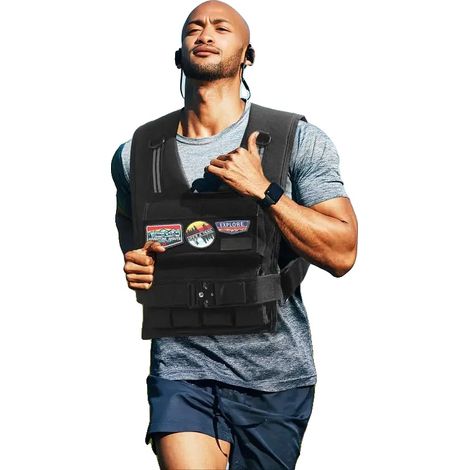 Gilet Lesté, 15,85 kg, Ajustement Réglable, Comprend des Coussins d'Épaule, Convient pour l'Entraînement de Force, Bande Réfléchissante de Sécurité (1/5)