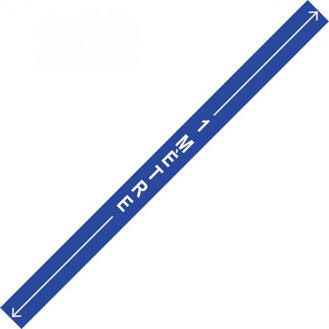 1 Meter+vertikale blaue Pfeil