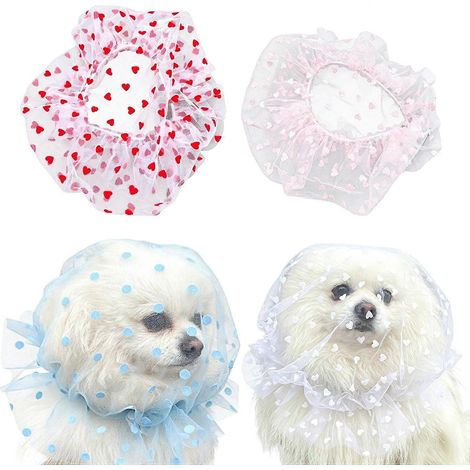 Lot de 4 filets de protection pour tête de chien anti-ingestion respirants confortables et à taille ajustable (1/5)