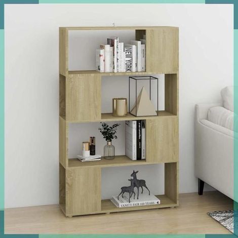 809137 Bibliothèque/Séparateur de pièce Chêne Sonoma 80x24x124,5 cm (1/5)