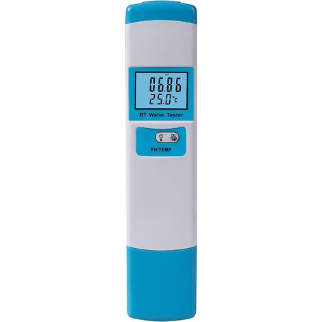 Testeur de qualité BT Double PH et Température avec Application pour Aquariums, Piscines, Testeur Numérique Multifonctionnel pour Laboratoires Hydroponiques, Mariculture (1/5)