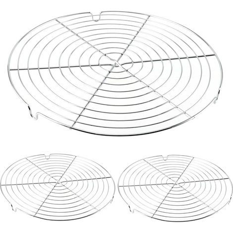 Lot de 3 Grille Ronde à gâteau 30,5 cm, pour Une Cuisson Uniforme et Rapide des gâteaux (1/4)