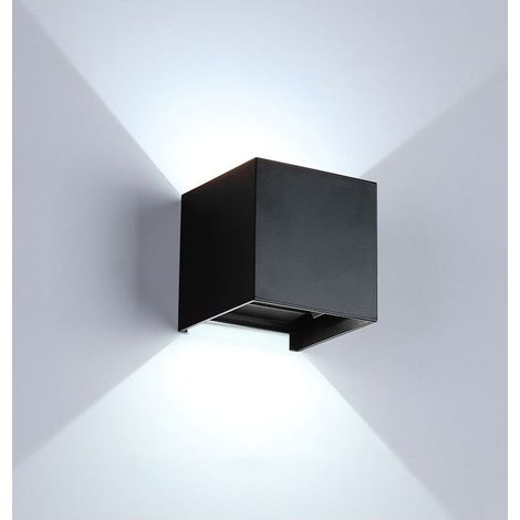 Lampada da parete per interni/esterni 12W 6000-6500K Applique da parete per esterni Angolo del fascio regolabile IP65 Impermeabile Lampada da parete - Nera (1/5)