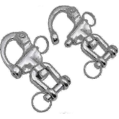 Boucle rotative à dégagement rapide en acier inoxydable avec mécanisme de déverrouillage rapide, compatible avec les voiliers. (1/5)