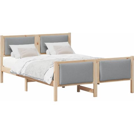 Maison Exclusive - Estructura de cama con cabecera Gris Claro 135