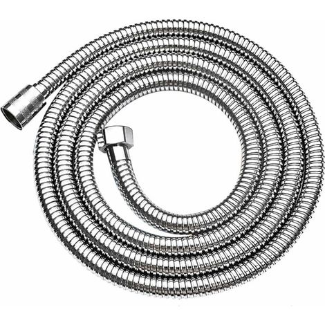 Tuyau de douche 1,5 m, tuyau de douche à double protection anti-torsion, tuyau de douche résistant à la corrosion, tuyau en acier inoxydable pour pommeau de douche - RWFlexible de douche (1/4)