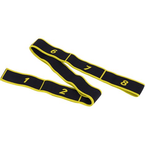 Bande de résistance pour yoga, danse latine, ceinture élastique d'étirement, sangle de traction pour exercices de fitness (jaune) (1/5)