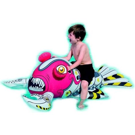 Bestway 41086 Aragosta Combact Gonfiabile Cavalcabile per Piscina e Mare 155x86 cm portata 45 Kg eta' 3+