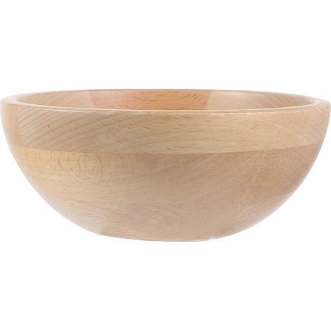 Einfache und robuste Bambusschale für Erwachsene und Kinder, ideal zur Aufbewahrung von Speisen, Salaten und anderen Zutaten (kleine Größe). – 13,00 x 13,00 x 6,00 cm – Braun (1/4)