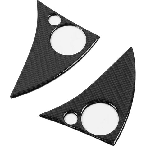 2 autocollants en fibre de carbone pour volant Mercedes W204 Classe C 2007-2010, garniture décorative (1/5)