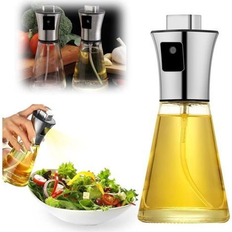 Spruzzatore per olio da cucina, 200 ml, in acciaio inox. (1/5)