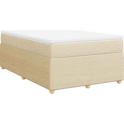 Maison Exclusive - Boxspringbett mit Matratze Creme 120x190 cm St