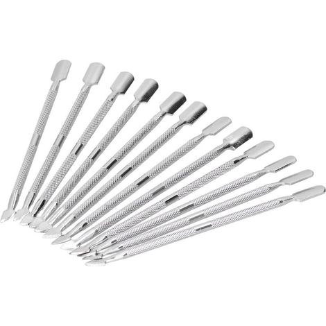12 Pièces Tiges de Colle Double Face en Acier Inoxydable pour Travail du Cuir (1/5)